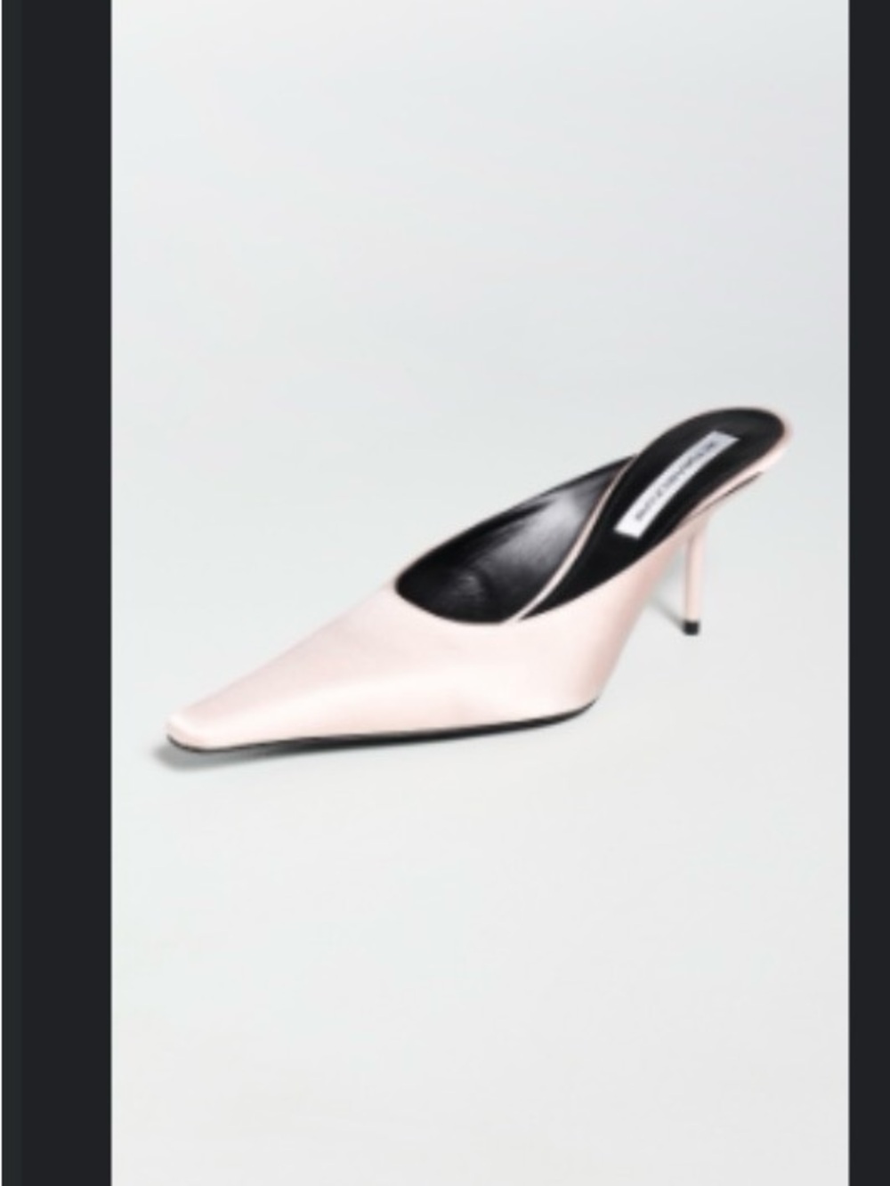 Victoria Beckham Blush Pink Pointed-Toe Kitten Heel Mule